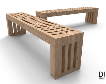 2"x4" slat bench plans. Assembly plans. DIY, DIY.