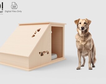 Medium doghouse. CNC, plywood, DXF, digital item, not physical.