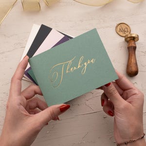 Gold Foil Thank You Cards: Elegant Wedding Notes (3.5 x 5&quot;)