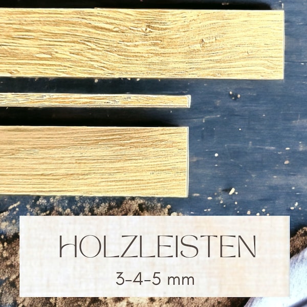 10Stk. Holzleisten Eiche massiv. Basteln, bemalen, Holzbau von Bilderrahmen, Grillzangen, Rührstäbe, Wandpaneele, Lamellen