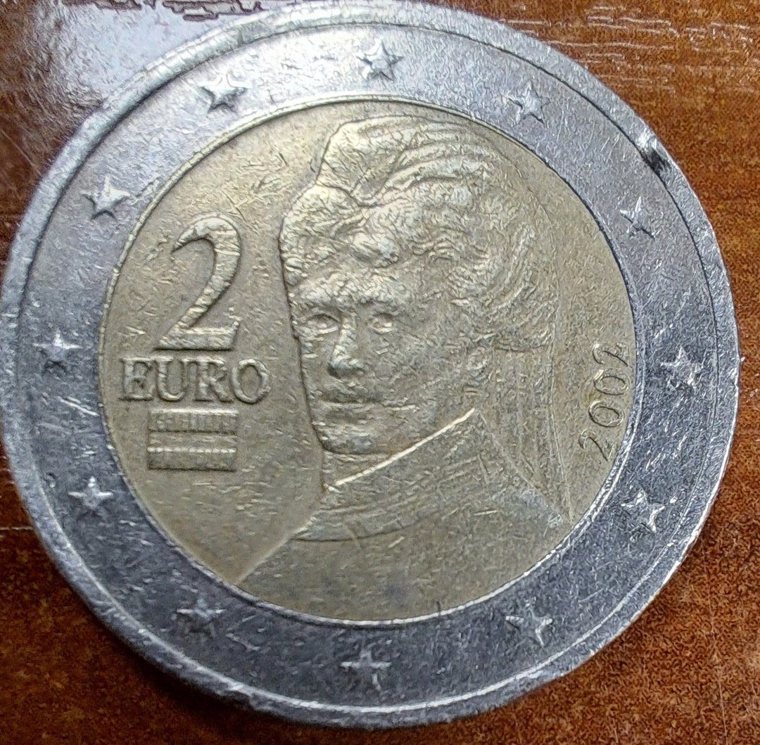 2 Euro Coin 2002 Bertha Von Suttner Austria 2002 Etsy