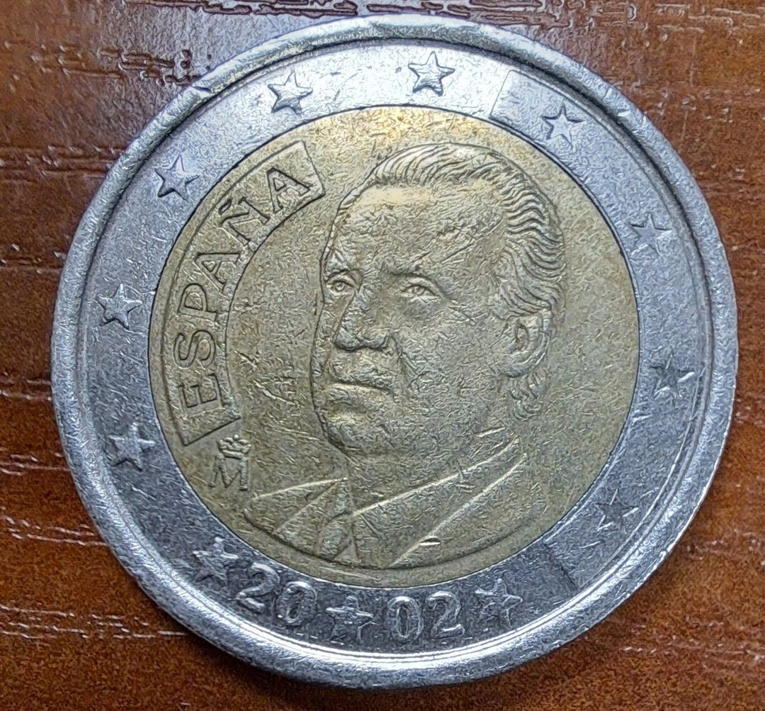 Pièce De 1 Euro Espagne 2002 – Bimétallique – état Bien Conservé