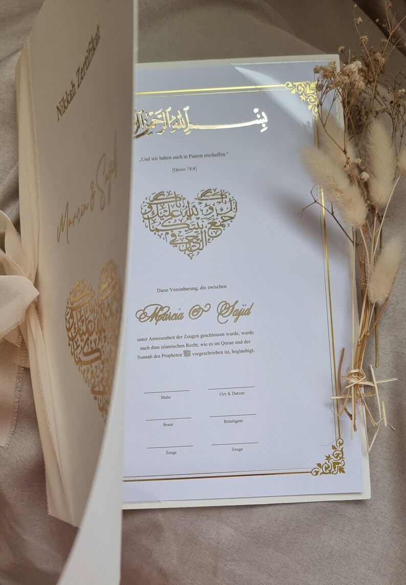 Nikah Zertifikat | Islamische Eheurkunde