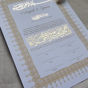 Nikah Nikkah Zertifikat Urkunde | Najet