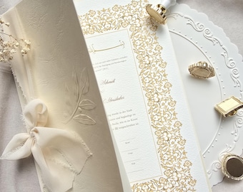 Nikah Zertifikat / Eleganza floreale Premium