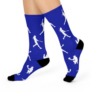Softball Crew Socks (Dark Blue)