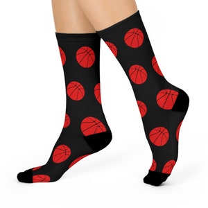 Calcetines deportivos de baloncesto (rojo y negro)