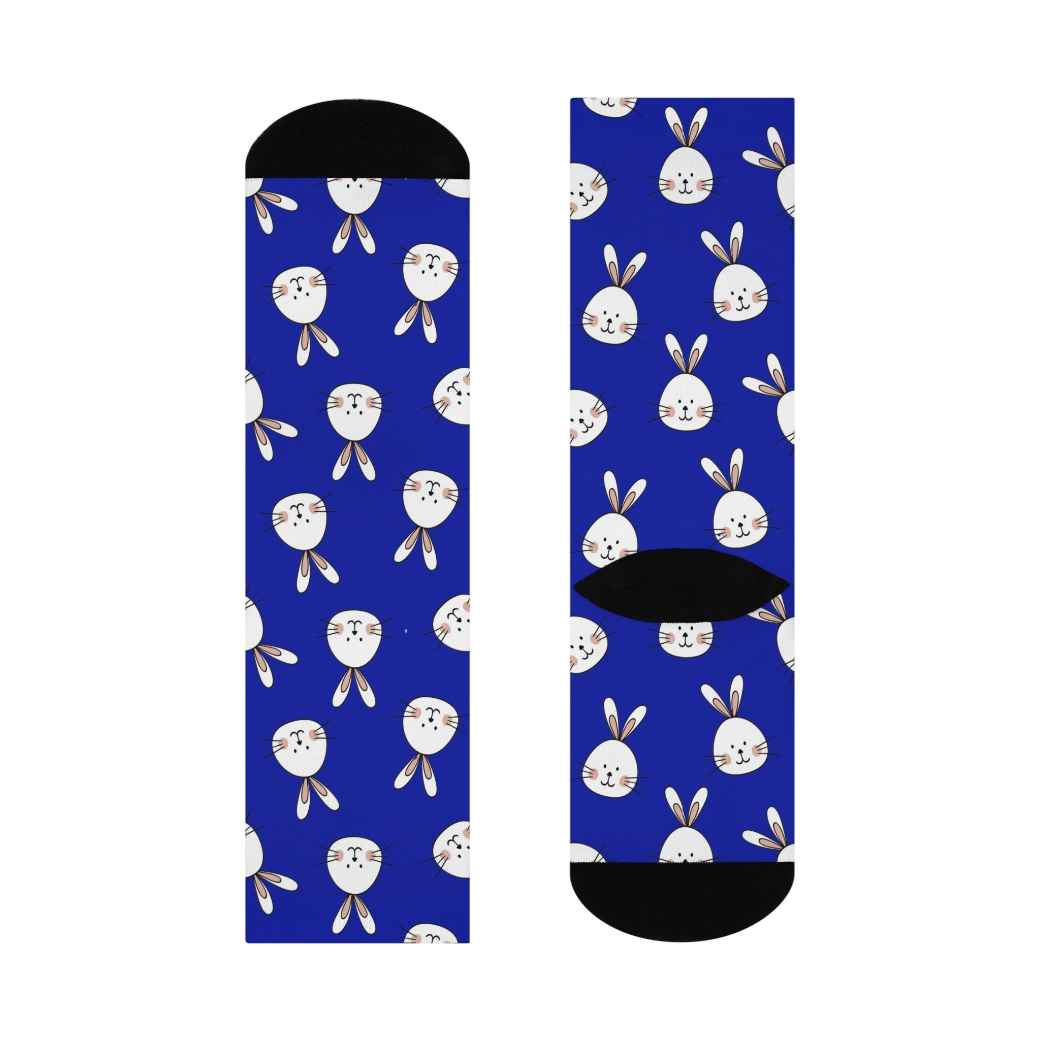 Easter Bunny Crew Socks (dark Blue) - Etsy