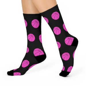 Calcetines deportivos de baloncesto (rosa y negro)