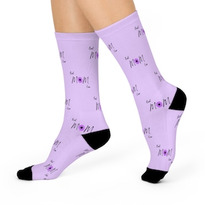 Best Mom Ever Flower Mom Gift from Daughter, Personalized Birthday Gift for Mama, Custom Mom Sock, Mothers Day Crew Sock, Mothers Day Gift