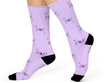 Best Mom Ever Flower Mom Gift from Daughter, Personalized Birthday Gift for Mama, Custom Mom Sock, Mothers Day Crew Sock, Mothers Day Gift