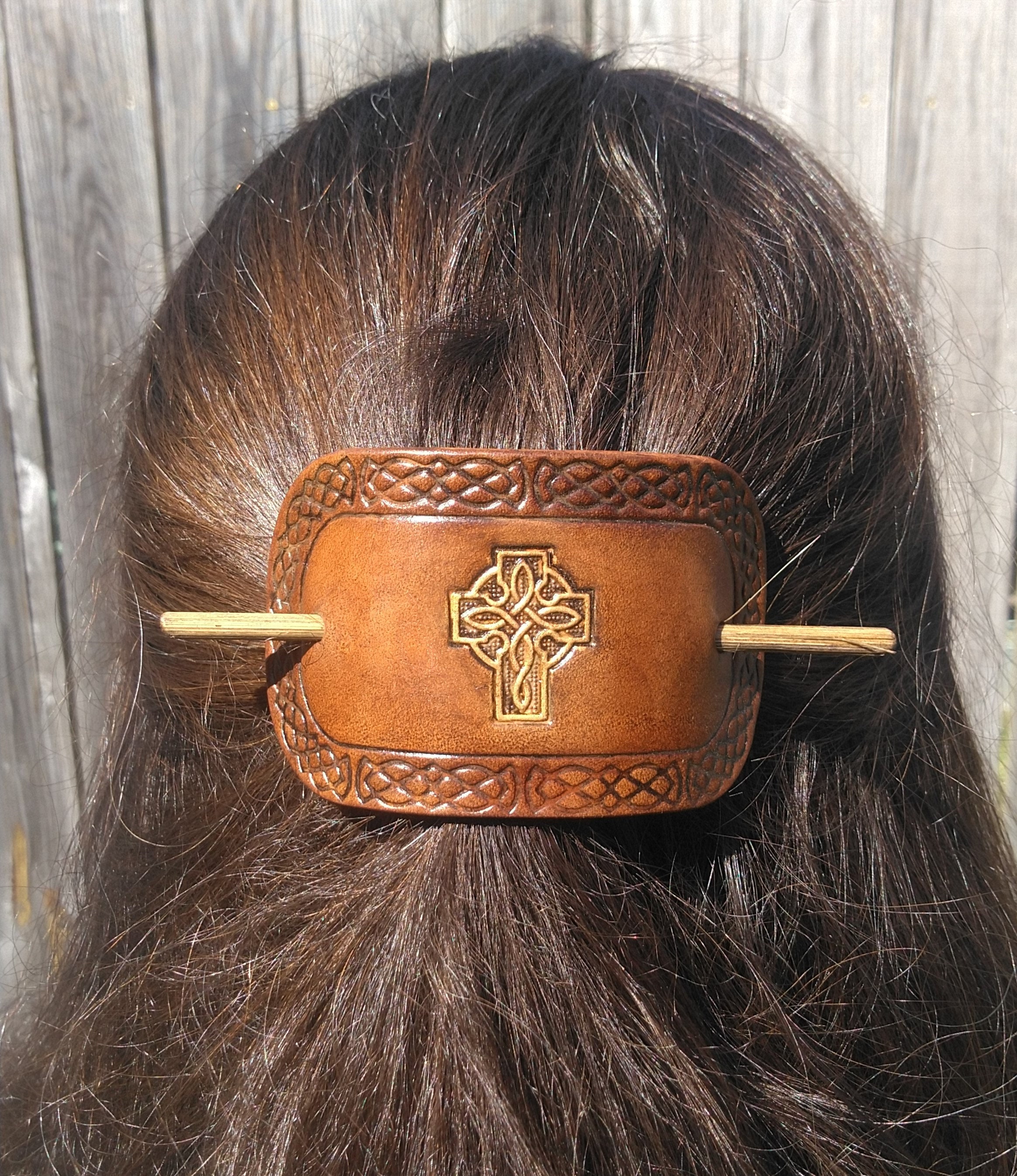Tall Irish Hair Barrette Celtic Knot Metal Stick Hair Clip -  Israel
