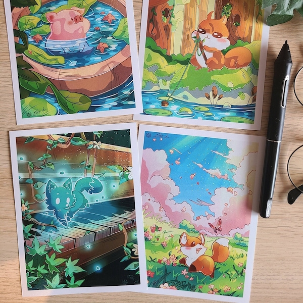 Kawaii prints, cute animals