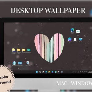 Desktop Wallpaper Pastel Hearts | Backgrounds Hearts | Wallpaper for Computers| Desktop Aesthetic | Mac Wallpaper | Desktop Themes | Windows