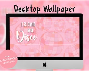 Organizador de fondos de pantalla de escritorio con forma de bola de discoteca rosa / Organizador de fondos de pantalla de escritorio, Macbook, Windows PC, descarga digital instantánea