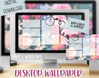 Floral Desktop Wallpaper Organizer 2024 | Laptop Wallpaper Organizer | Windows | Macbook Backgrounds | Backgrounds for Computer | Nature