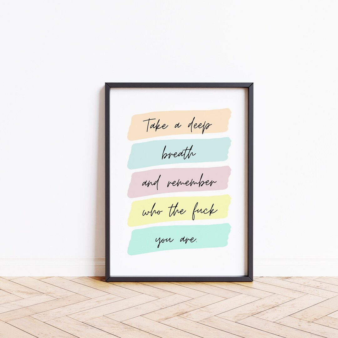 Motivational Quote Wall Art | Pastel Art Print With Quote | A2 ...
