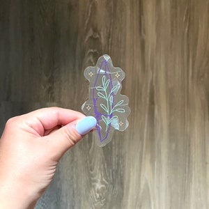 Celestial Crystal Window Suncatcher Sticker, Mystic Prismatic Rainbow Maker, Prism Sunlight Rainbow Sticker, Window Cling Decal Home Decor
