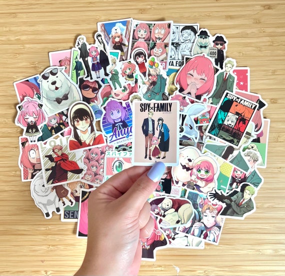 Spies Anime Sticker Pack, Waterproof Mystery Sticker Pack, Random Cute  Family Die Cut Sticker, Japanese Stickers Laptop Phone Waterbottle 