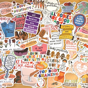 Pack d'autocollants Girl Power féminisme, Stickers positivité corporelle féministe mystère, Stickers bagages The Future is Female, Sac cadeau femme sororité
