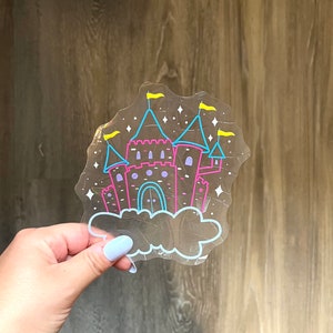 Princess Castle Suncatcher Sticker, Magical Prism Window Cling, Rainbow Toddler Bedroom Decor, Rainbow Maker Decal for Child, Birthday Gift