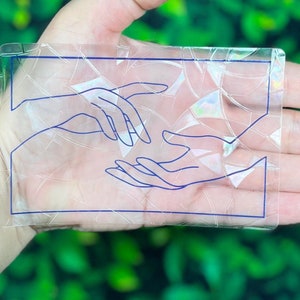 Reaching Hands Window Suncatcher Sticker, I&#39;m here for you Prismatic Vinyl Rainbow Maker, Rainbow Prism Sticker Window Decal Home Decor