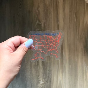 Patriotic USA Suncatcher Sticker, Fourth of July Pride Window Cling, Prismatic Rainbow Window Decal, Gift for American Mom and Dad