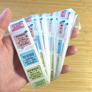 10 petits autocollants affirmatifs, pense-bête rappel de positivité quotidien, baisers coupés autocollants, bouteille d'eau ordinateur portable Kindle Self Care Stickers