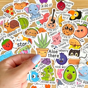 Lot d'autocollants calembours drôles, affirmations de soi, vinyle imperméable aléatoire, stickers bouteille d'eau pour ordinateur portable, sac à main cadeau de motivation pour enfants