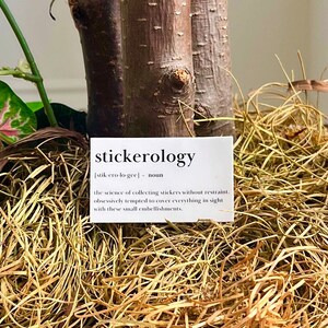 Stickerologie Definition Aufkleber, wasserdichter lustiger Buchliebhaber Vinyl Aufkleber, Wasserflasche Laptop Koffer Kindle Aufkleber, Bücherwurm Geschenk