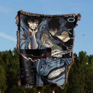 Anime Hand Woven Cozy Blanket | Manga Tapestry Throw | Suitable As Snuggle Blanket Or Woven Wall Hanging