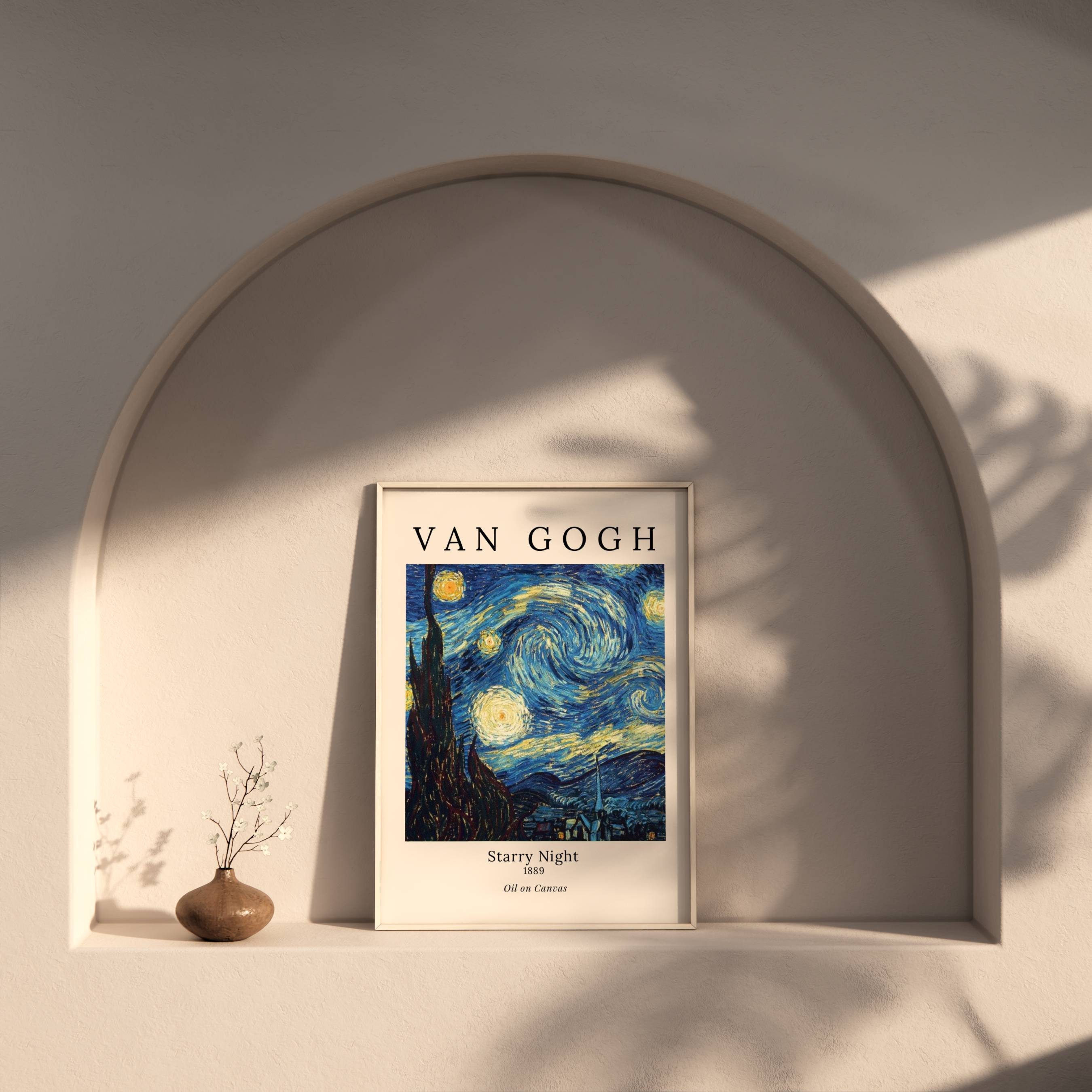 Starry Night Hardcover Notebook – 5x7, Unlined, Van Gogh Cover Art – Free Shipping