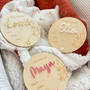 Cartes étapes en bois personnalisées / Carte naissance personnalisée / Cadeau de naissance personnalisé / Cadeau future maman
