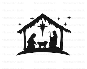 Nativity Scene SVG, Nativity SVG, Nativity PNG, Digital Download, Instant Download, Png - Pdf - Ai - Jpeg