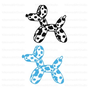 Ballon Hund SVG, Ballon Hund schwarz, Ballon Hund blau, Sofort Download, digitaler Download, Png • Pdf • Ai • Jpeg