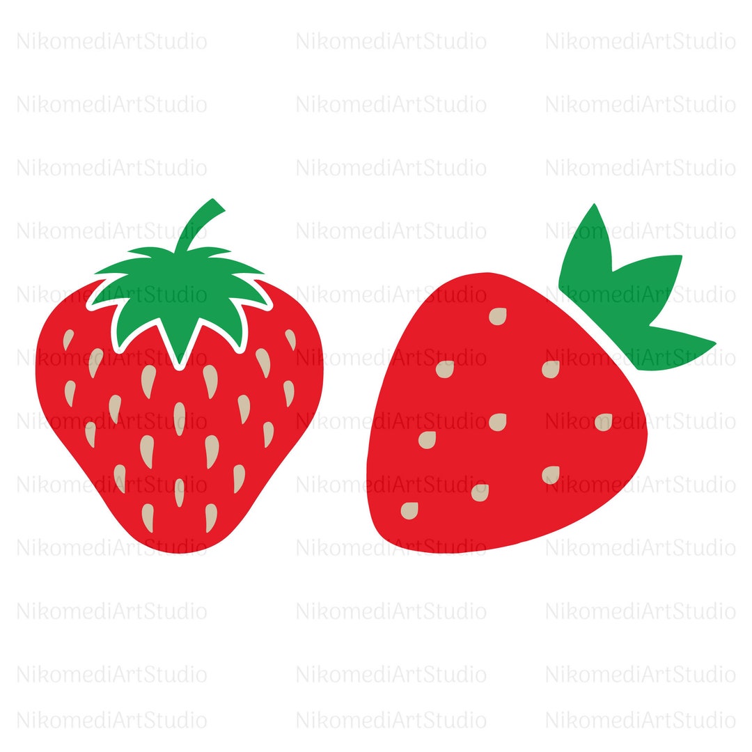 Strawberry SVG Strawberry Cut File Strawberry Vector - Etsy