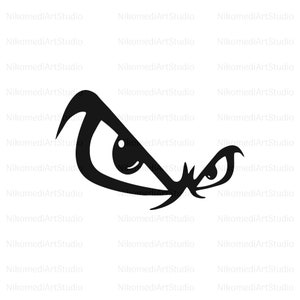 Angry Female Anime Eye Illustration PNG & SVG Design For T-Shirts