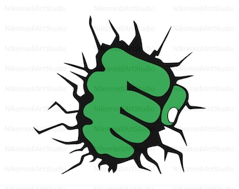 Hulk Hand Svg, Hulk Svg, Smash Punch Svg, Hulk Hand Silhouette, Hulk Png, Hulk Clipart, Silhouette, Digital Prints, Instant Download