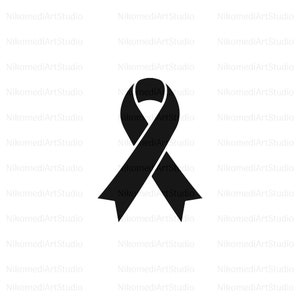 Cancer Ribbon SVG - Awareness Ribbon SVG - Digital Download - Cricut - Silhouette Cut File