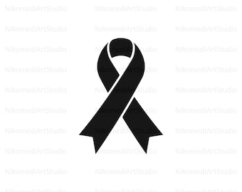 Cancer Ribbon SVG - Awareness Ribbon SVG - Digital Download - Cricut - Silhouette Cut File