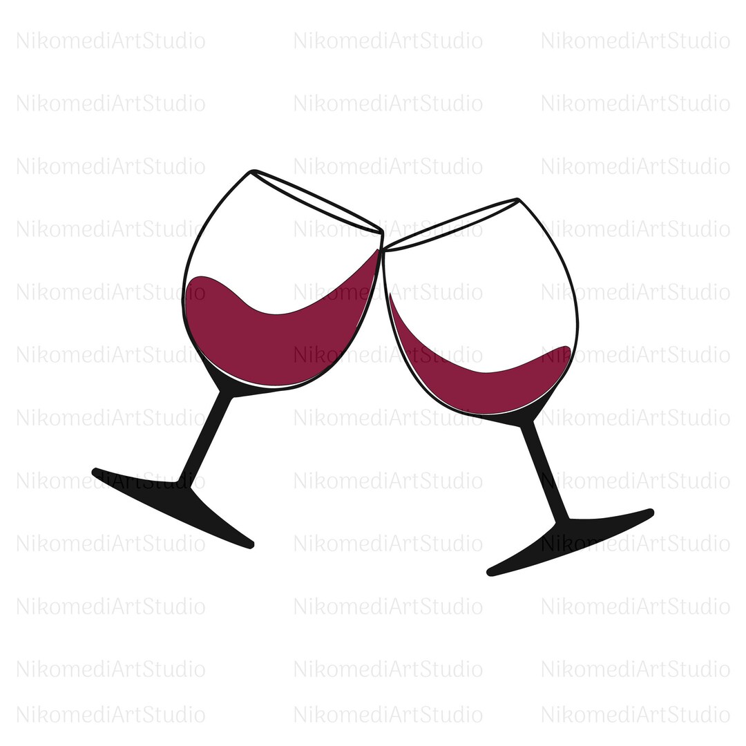 Wine Glass Svg Wine Svg Png/ia/png Cut Files for Cricut and Silhouette