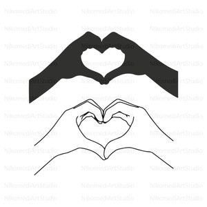 Heart Hands svg, Heart Hands, Love Hands svg, Heart Sign svg, Digital Download, Instant Download, Png - Pdf - Ai - Jpeg