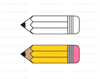Pencil Svg, Pencil Png, Vector Pencil, School Pencil Svg, School Svg, Pencil Clipart, Pencil Cut File, Instant Download, Silhouette