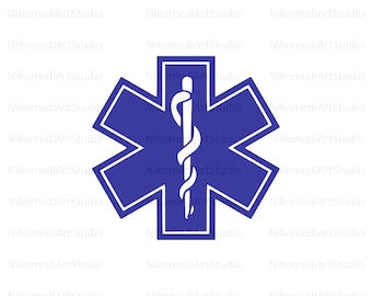 Star of Life EMS Paramedic svg EMT svg Medical symbol svg star of life sticker cut file svg pdf png jpg ai