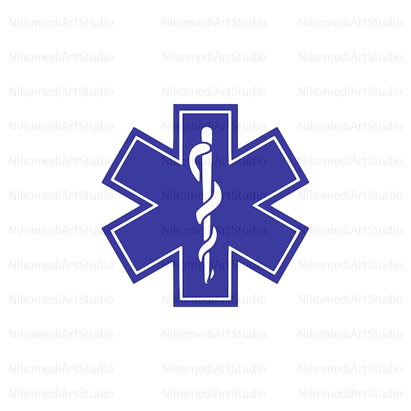 Star of Life EMS Paramedic svg EMT svg Medical symbol svg star of life sticker cut file svg pdf png jpg ai