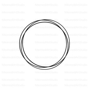 Circle Frame svg, Sketch Circle svg, Circle svg, Doodle Circle Cricut svg, Doodle Circle Silhouette svg, Thick Layered Circle Frame Svg