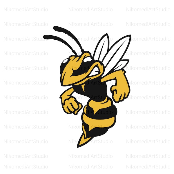 Mascotte calabrone ape SVG e JPEG Download istantaneo Download digitale File tagliabile, Sport, Vespa, Calcio, Pallacanestro