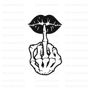 Lips Middle Finger SVG, Kiss Svg, Hand Svg, Middle Finger Lips Cricut, Middle Finger Svg, Middle Finger PNG ↔ Svg • Png • Jpg • Pdf • Ai
