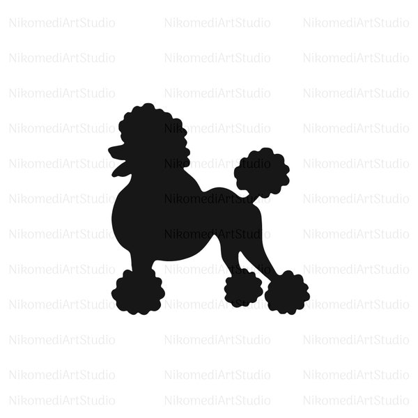 Standard Poodle SVG, Poodle Silhouette SVG, Poodle SVG - Cutting files for Silhouette & Cricut, svg - jpg ai png pdf