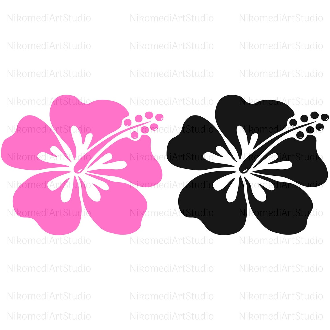 Hibiscus Svg Hibiscus Clip Art Hawaiian Flower Svg Hibiscus - Etsy